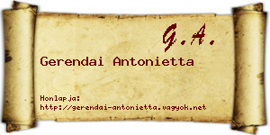 Gerendai Antonietta névjegykártya